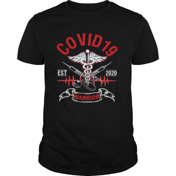 Covid 19 Warrior Symbol Emt Est 2020 Vaccine shirt