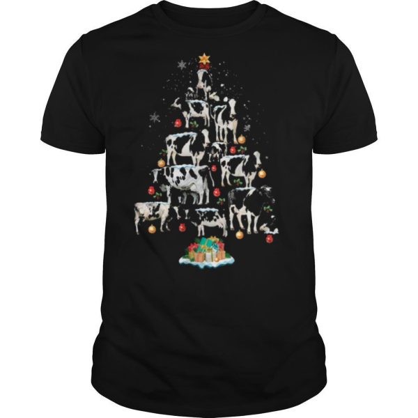 Cows christmas tree shirt