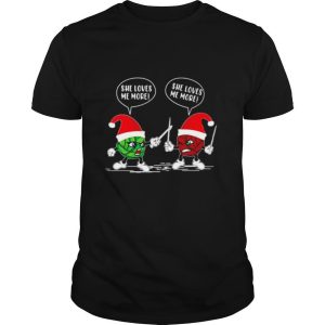 Crochet Santa combat she loves me Christmas shirt