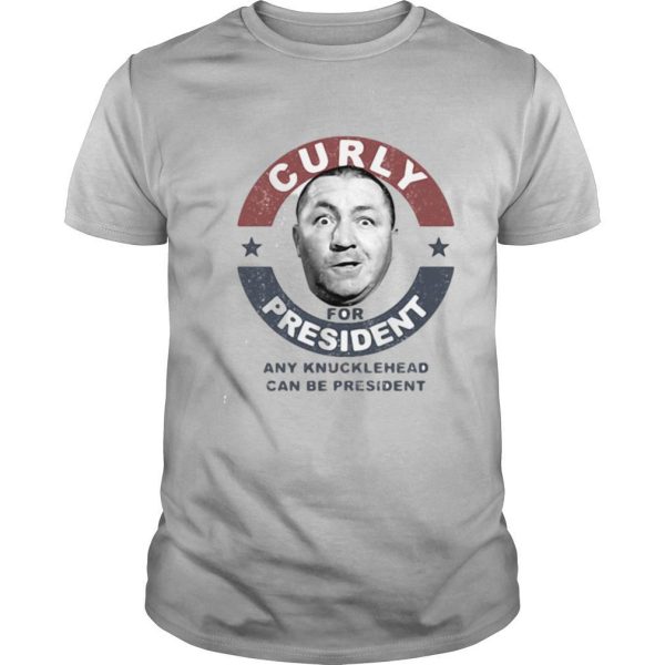 Curly for president any knucklehead can be president stars shirt