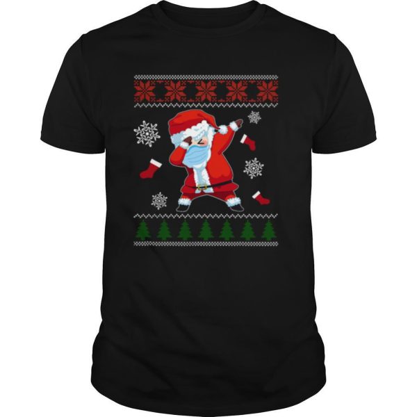 Dabbing Santa Claus Wear Mask Family Matching Christmas shirt