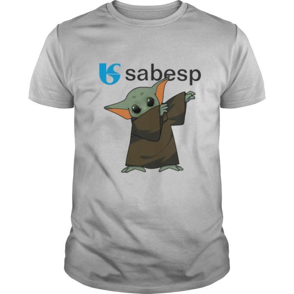 Dabbing baby yoda mask sabesp logo coronavirus shirt