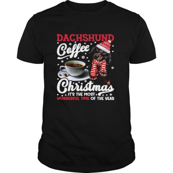 Dachshund Coffee Christmas It’s The Most Wonderful Time Of The Year shirt