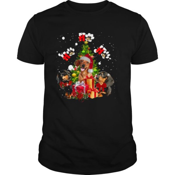 Dachshund Ho Ho Ho Christmas Tree shirt