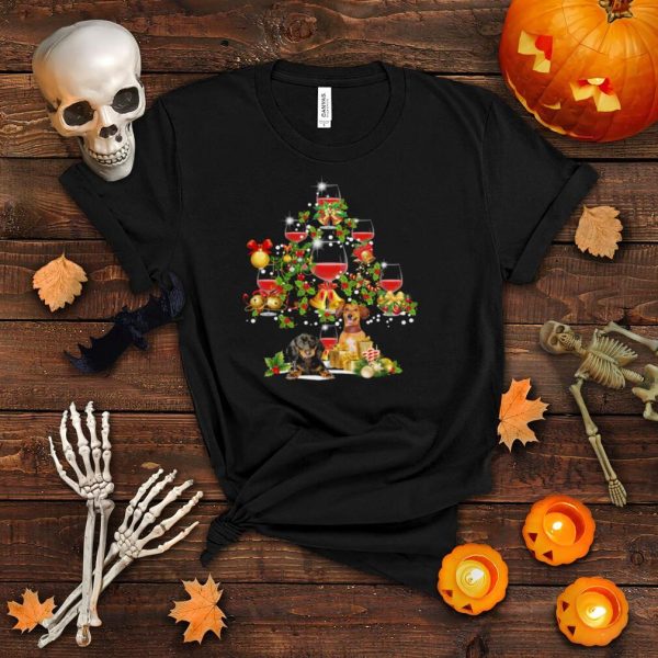 Dachshund Merry Christmas Wine shirt