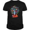 Dachshund Santa Tree Light Merry Christmas shirt
