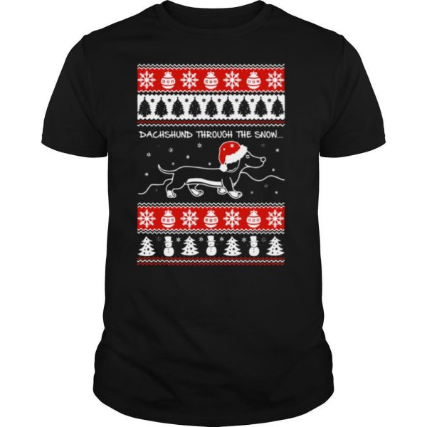 Dachshund Through The Snow Ugly Christmas shirt