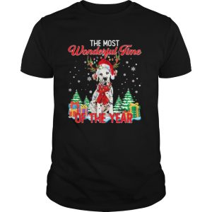 Dalmatian Santa the most wonderful time of the year Christmas shirt