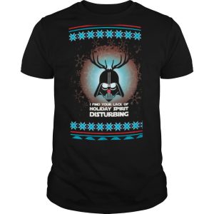 Darth Vader Reindeer I find your lack of holiday spirit disturbing ugly christmas shirt