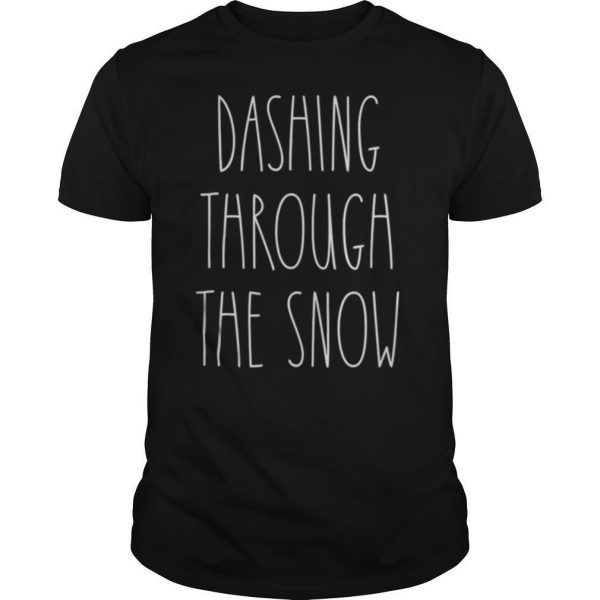 Dashing through the snow matching family christmas pajamas shirt