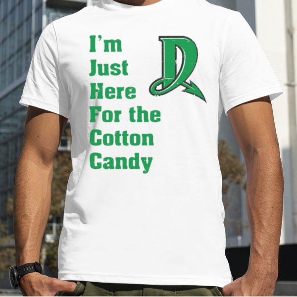 Dayton Dragons baseball I’m just here for the cotton candy lo go text shirt