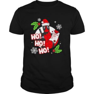 Deadpool Ho Ho Ho Naughty List Merry Christmas shirt
