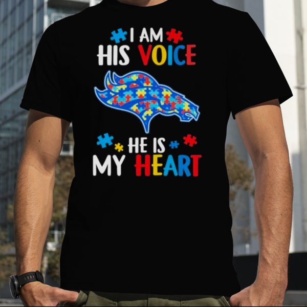 Denver Broncos Autism Awareness I Am His Voice He Is My Heart 2023 Shirt