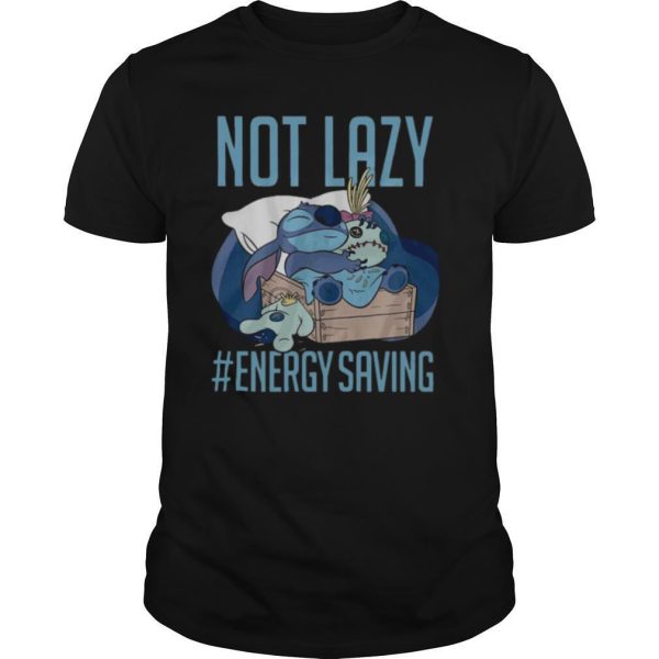 Disney Lilo Stitch Not Lazy Energy Saving shirt