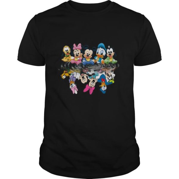 Disney Mickey Mouse Chibi Cute Water Mirror Reflection shirt