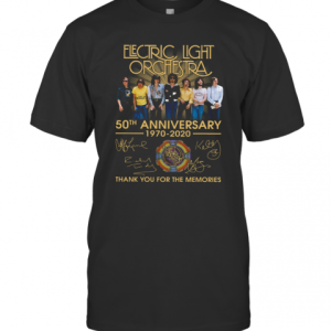 Electric Light Orchestra 50Th Anniversary 1970 2020 Signatures Thank You For The Memories T-Shirt