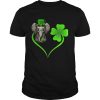 Elephant Lucky Heart Shamrock St Patricks Day shirt