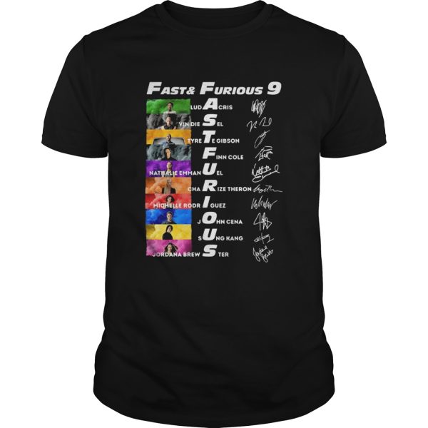 Fast and furious 9 characters signatures shirt