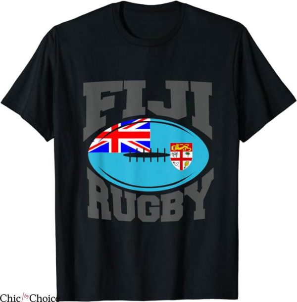 Fiji Rugby T-Shirt Fiji Flag Rugby Player Sports T-Shirt MLB
