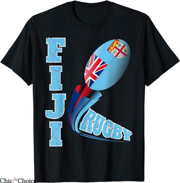 Fiji Rugby T-Shirt Fiji Rugby Fan Distressed Marbled Tee MLB