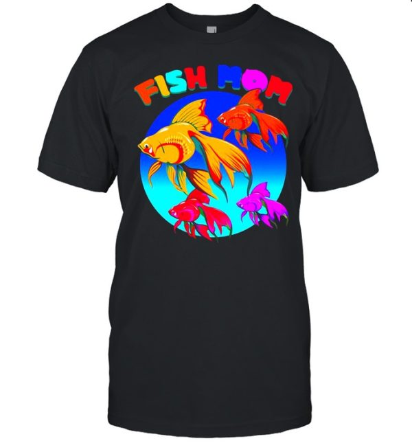 Fish Mom Japanese Ryukin Goldfish Aquarium T-shirt