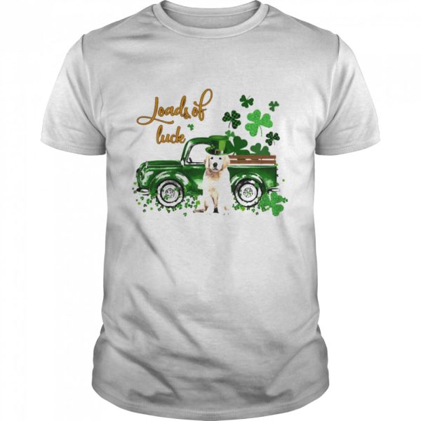 Happy Patricks Day Loads Of Luck Golden Retriever Dog Shirt