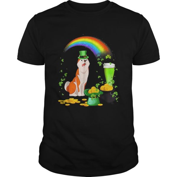 Happy St Patricks Day Shiba Inu Dog Drinking shirt