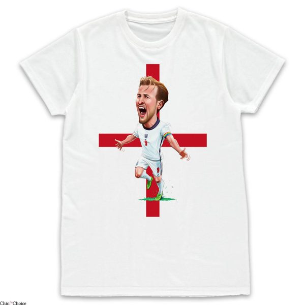 Harry Kane England T-Shirt Football Caricature T-Shirt NFL