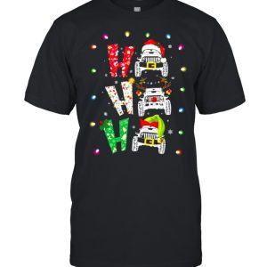 Ho Ho Ho Jeeps Santa Reindeer Elf Merry Christmas Light shirt