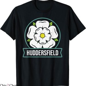Huddersfield Town T-Shirt Yorkshire White Rose Of Emblem