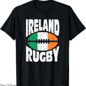 Ireland Rugby T-Shirt Flag On Ball Tee Shirt MLB