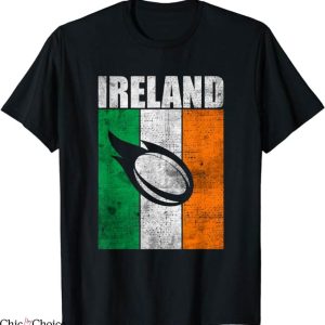Ireland Rugby T-Shirt Irish Flag Vintage Grunge Art Tee MLB