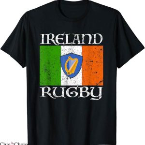 Ireland Rugby T-Shirt Vintage Irish Flag Rugby Fan Tee MLB