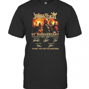 Judas Priest 51St Anniversary 1969 2020 Signatures Thank You For The Memories T-Shirt
