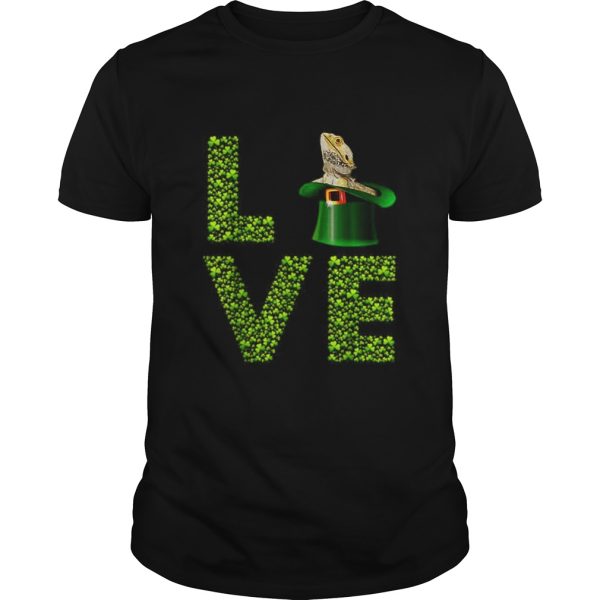 Love Bearded Dragon St Patricks Day Shamrock Irish shirt