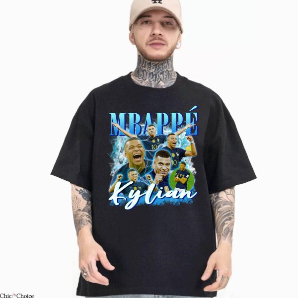 Mbappe Football T-Shirt For Fan Kylian Retro 90s Vintage