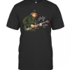 Neil Young Playing Guitar Signature Art T-Shirt