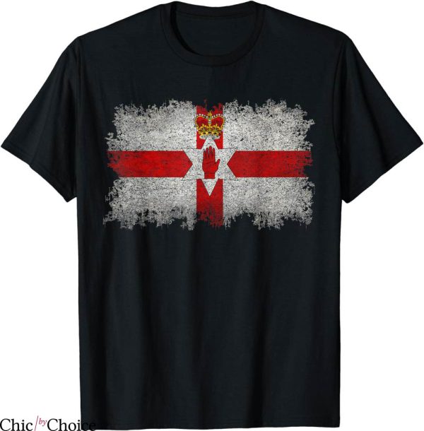 Northern Ireland Retro T-Shirt Vintage Ulster Banner Flag