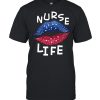 Nurse Life American Flag Lips T-shirt