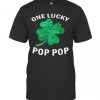 One Lucky Pop Pop Vintage St Patrick Day T-Shirt