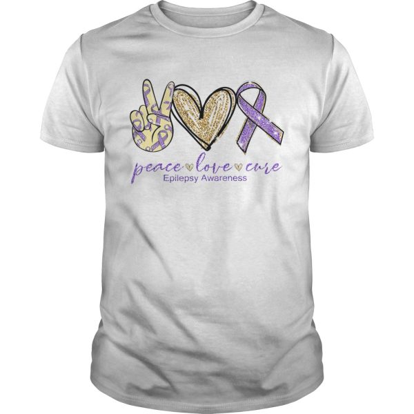 Peace Love Cure Epilepsy Awareness shirt