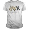 Peace Love Cure Melanoma Awareness shirt