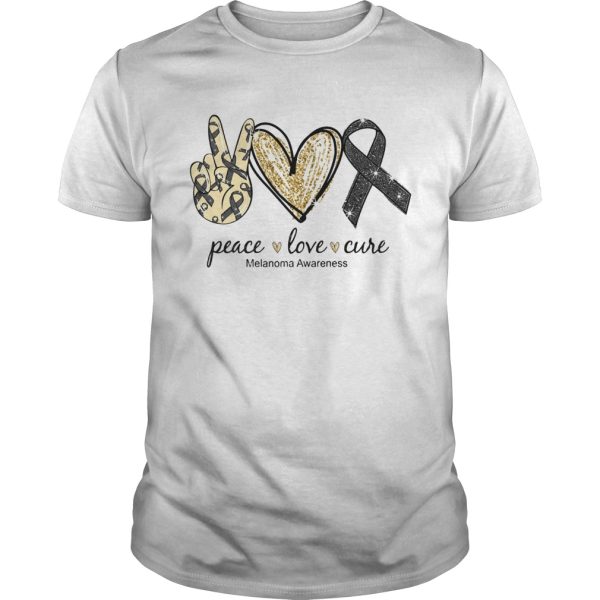 Peace Love Cure Melanoma Awareness shirt