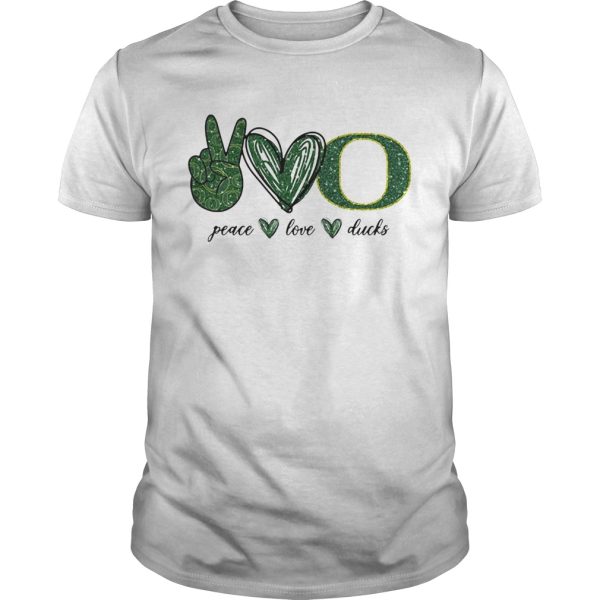 Peace Love Oregon Ducks logo shirt