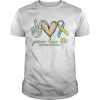 Peace Love T21 Down Syndrome Awareness shirt