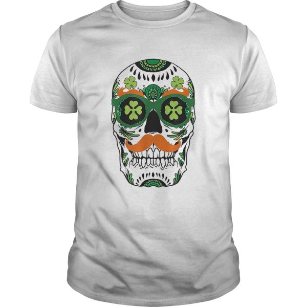 Pretty Sugar Skull St Patricks Day St Pat Day Skeleton shirt