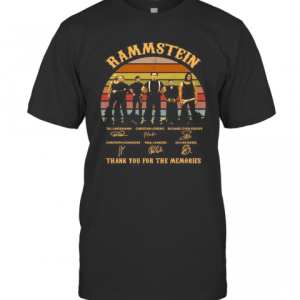 Rammstein Thank You For The Memories Signatures Vintage Retro T-Shirt
