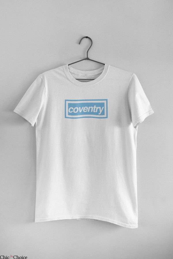 Retro Coventry City T-Shirt Box Logo Sports Soccer