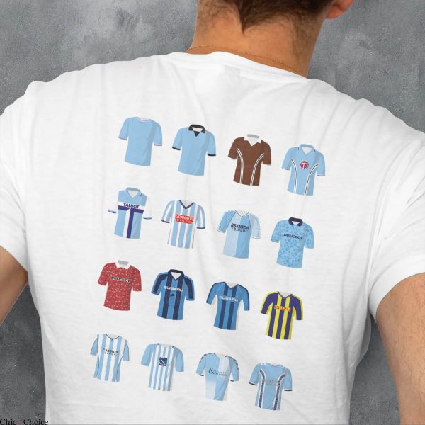 Retro Coventry City T-Shirt Classic Kits Football Gift
