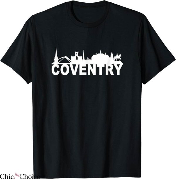 Retro Coventry City T-Shirt England Uk Skyline Silhouette